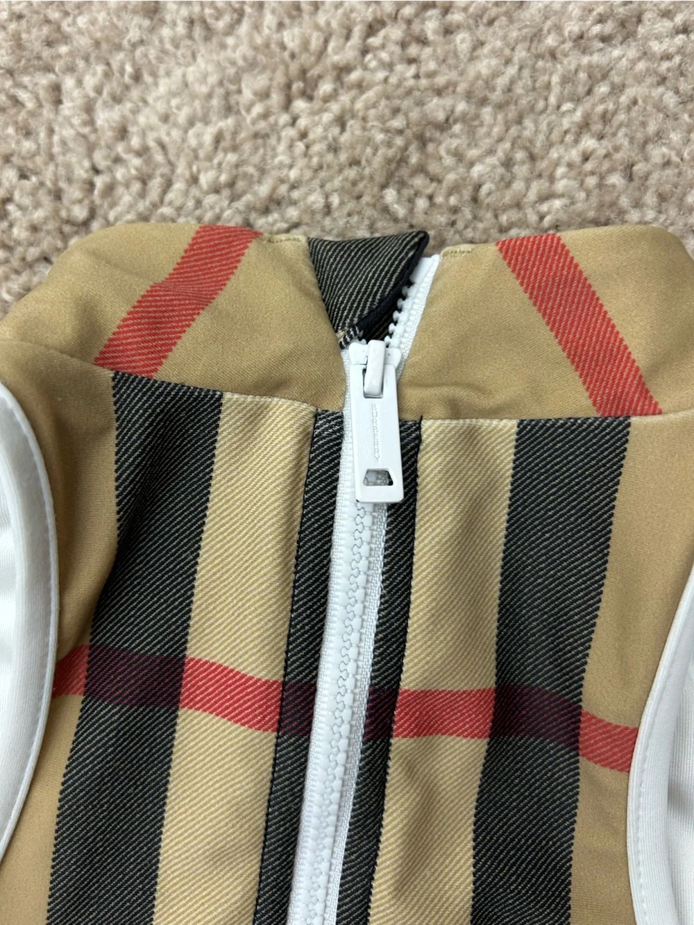 Burberry Beige Check Girls One-Piece Swimsuit Sz 8Y